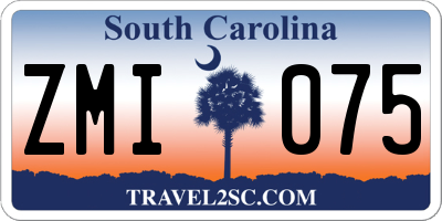 SC license plate ZMI075