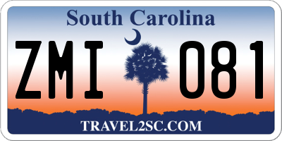 SC license plate ZMI081