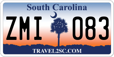 SC license plate ZMI083
