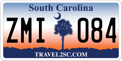 SC license plate ZMI084