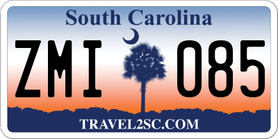 SC license plate ZMI085