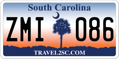 SC license plate ZMI086