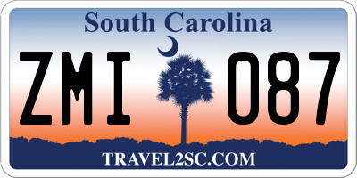 SC license plate ZMI087
