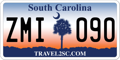 SC license plate ZMI090
