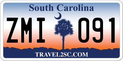 SC license plate ZMI091