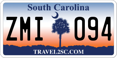 SC license plate ZMI094