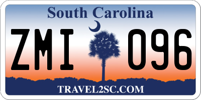 SC license plate ZMI096