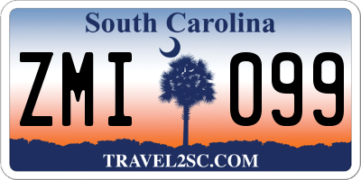 SC license plate ZMI099