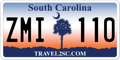 SC license plate ZMI110
