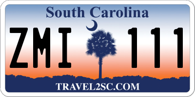 SC license plate ZMI111