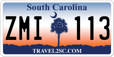 SC license plate ZMI113