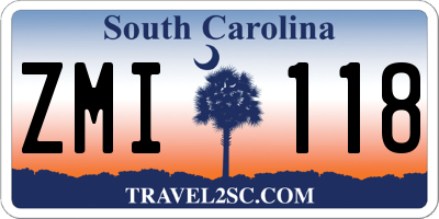 SC license plate ZMI118
