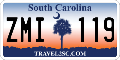 SC license plate ZMI119