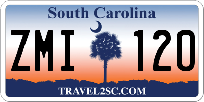 SC license plate ZMI120