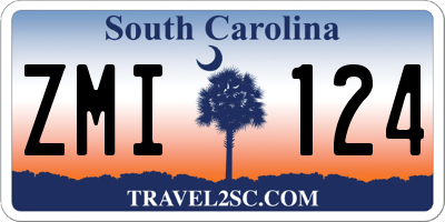 SC license plate ZMI124