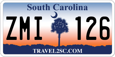 SC license plate ZMI126