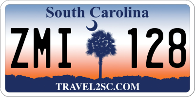 SC license plate ZMI128