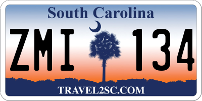 SC license plate ZMI134