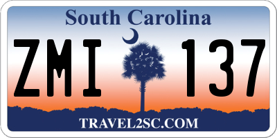 SC license plate ZMI137