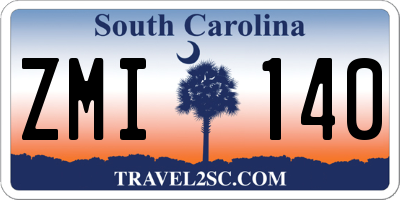SC license plate ZMI140