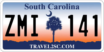 SC license plate ZMI141