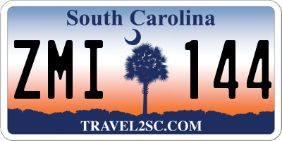 SC license plate ZMI144