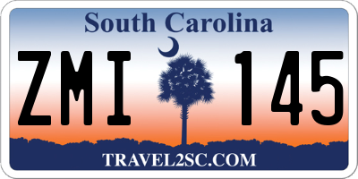 SC license plate ZMI145