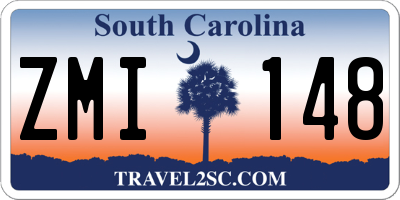 SC license plate ZMI148