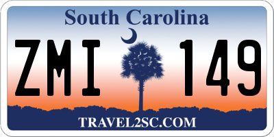 SC license plate ZMI149