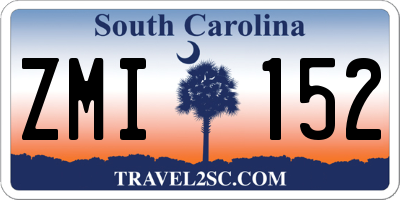SC license plate ZMI152