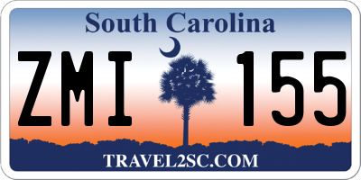 SC license plate ZMI155