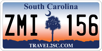 SC license plate ZMI156