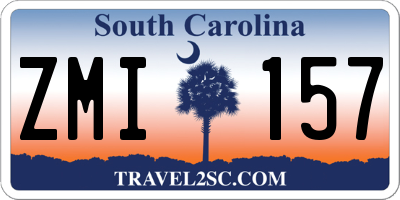 SC license plate ZMI157