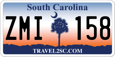 SC license plate ZMI158