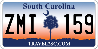 SC license plate ZMI159