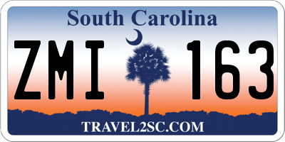 SC license plate ZMI163