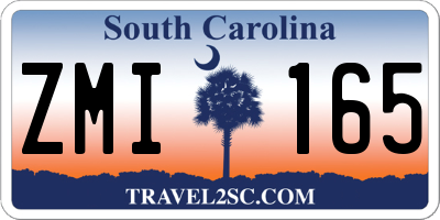 SC license plate ZMI165