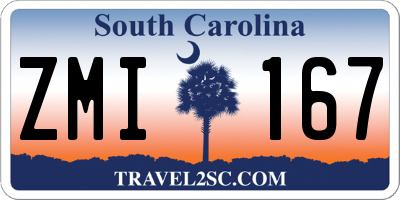 SC license plate ZMI167