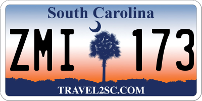 SC license plate ZMI173