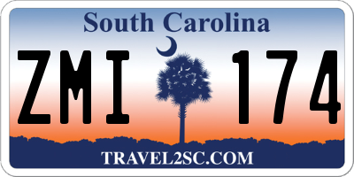 SC license plate ZMI174