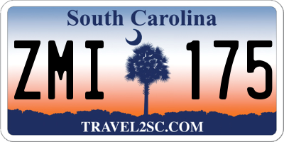 SC license plate ZMI175