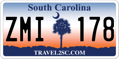 SC license plate ZMI178