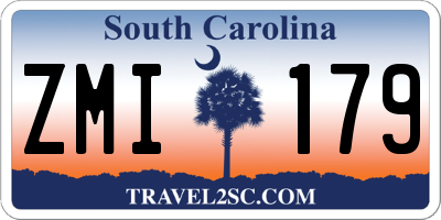SC license plate ZMI179