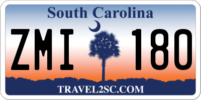 SC license plate ZMI180