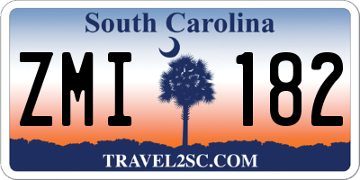 SC license plate ZMI182