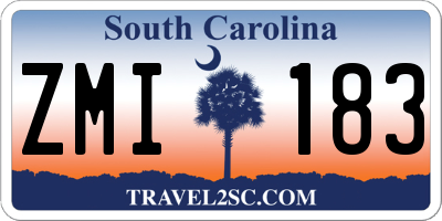 SC license plate ZMI183