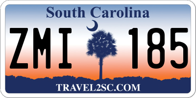 SC license plate ZMI185