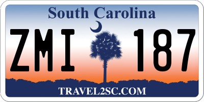 SC license plate ZMI187