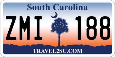 SC license plate ZMI188