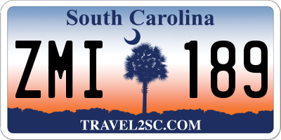 SC license plate ZMI189